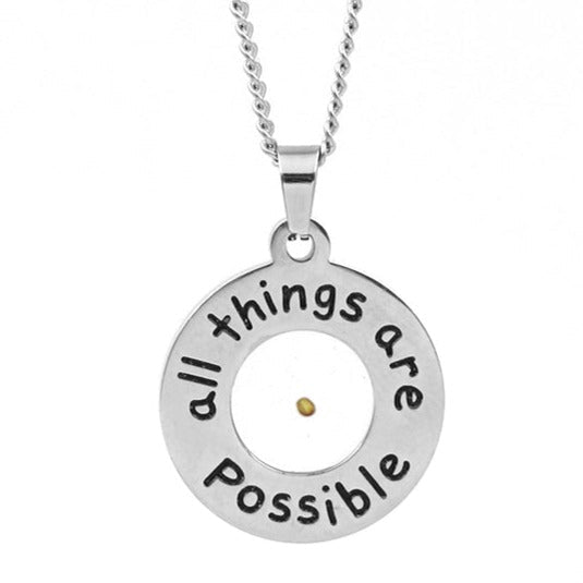 All Things Are Possible Mustard Seed Necklace