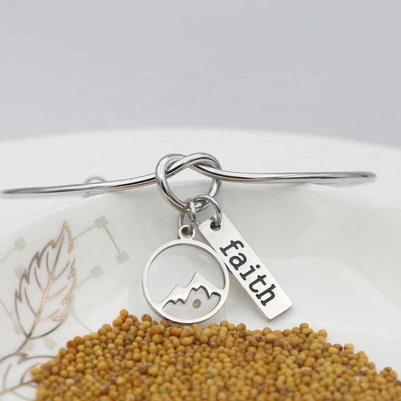 Mustard Seed Mountain Bangle Bracelet