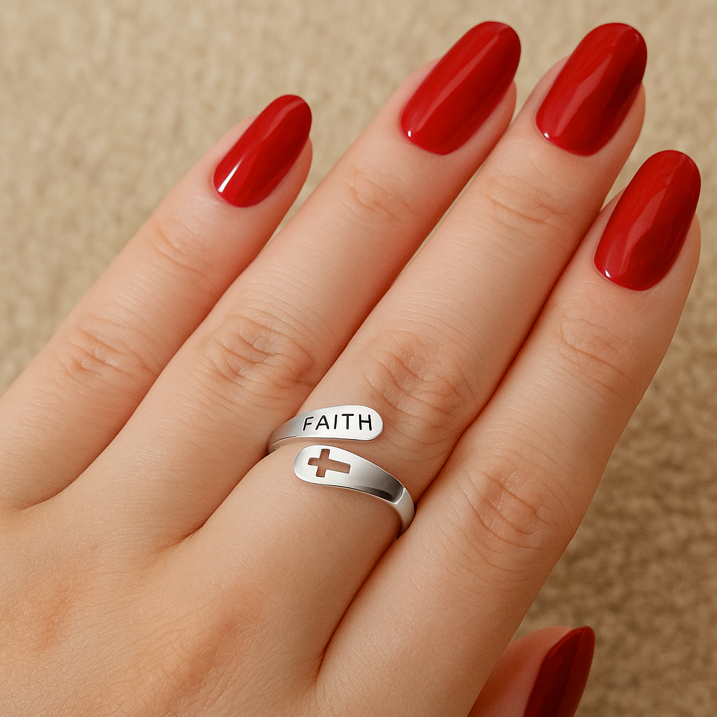 925 Sterling Silver Faith Cross Ring