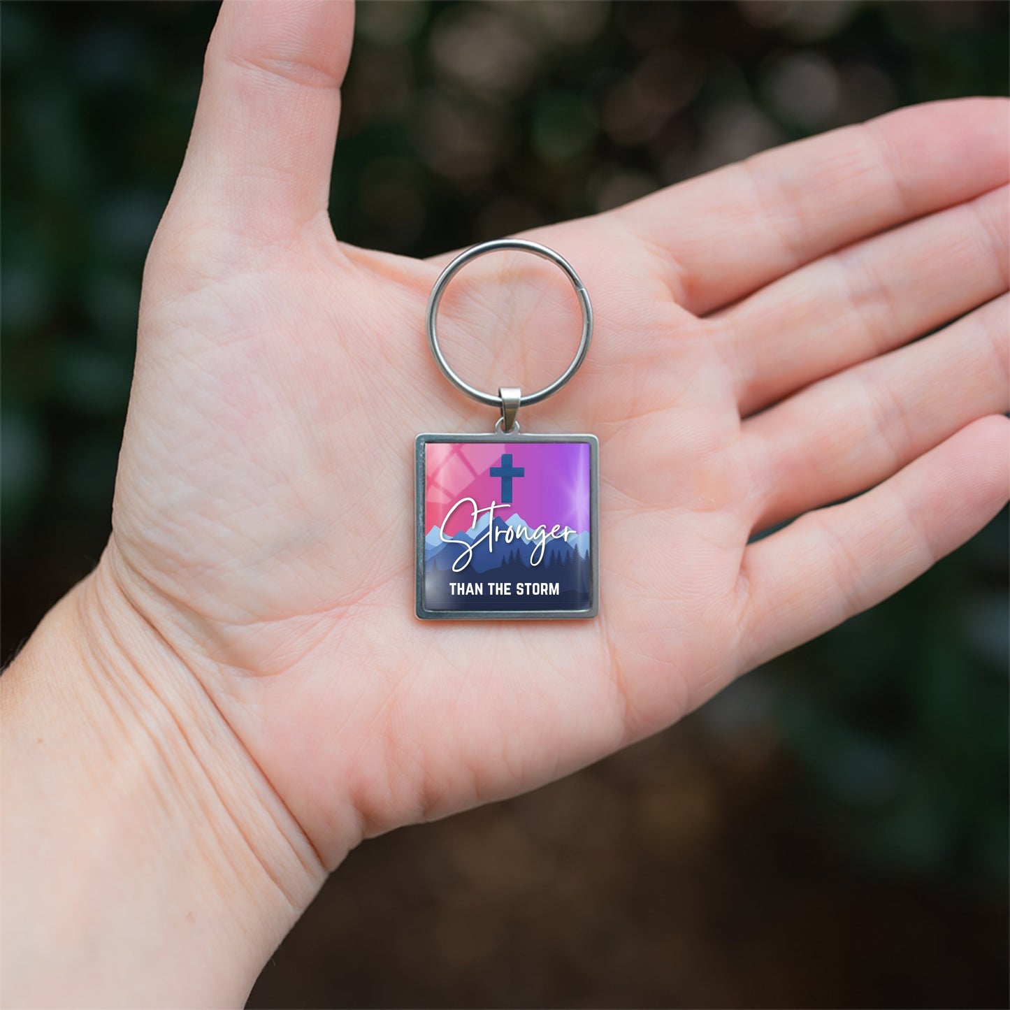 Stronger (Square) Key Chain