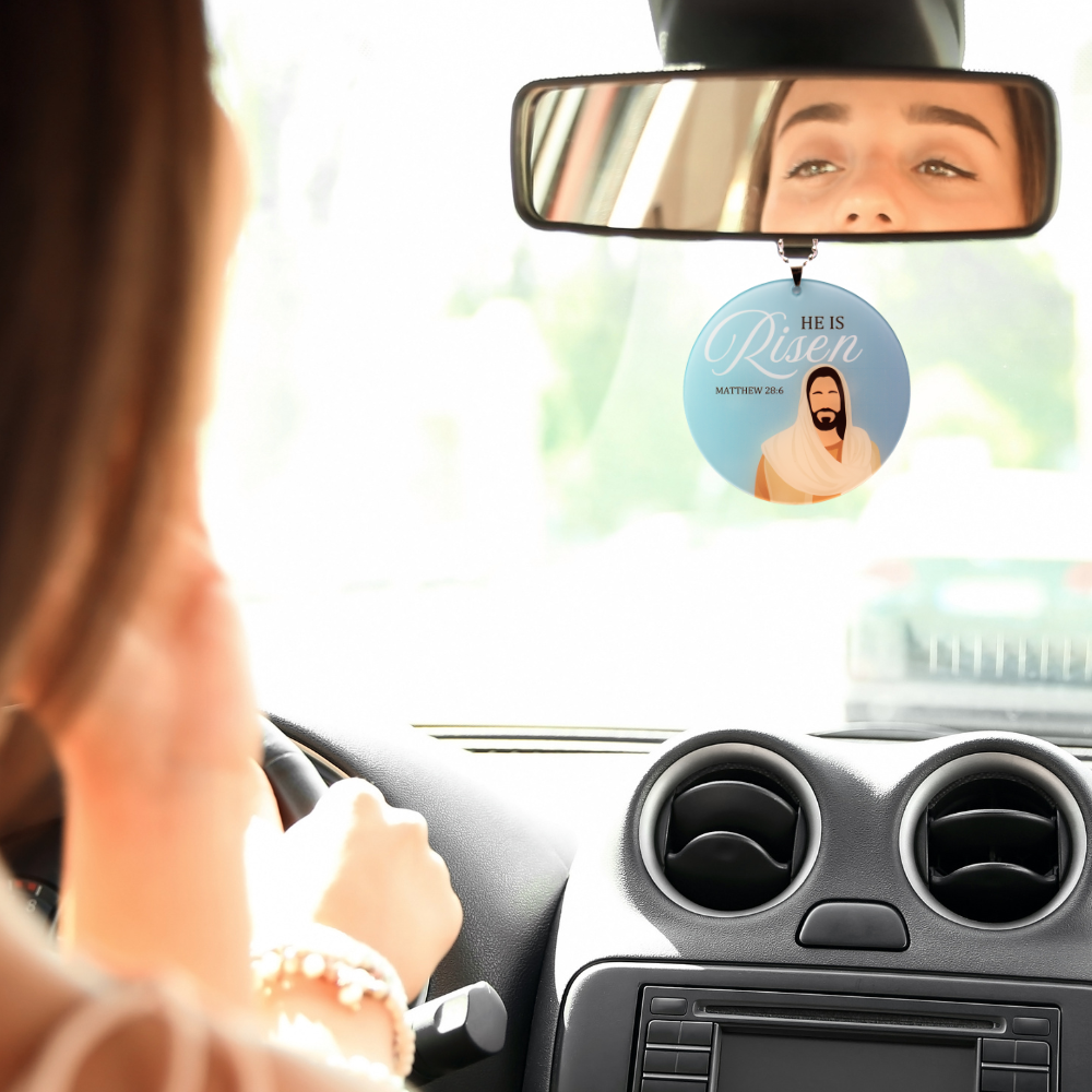 He Is Risen Key Chain, Rearview Mirror Ornament