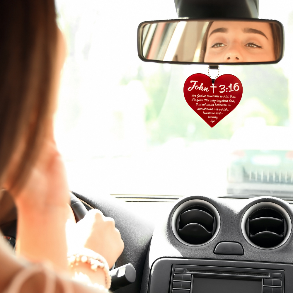 John 3:16 Key Chain, Rearview Mirror Ornament