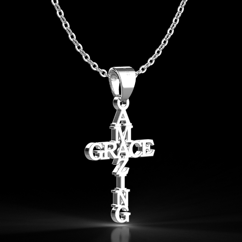 925 Sterling Silver Petite Amazing Grace Necklace