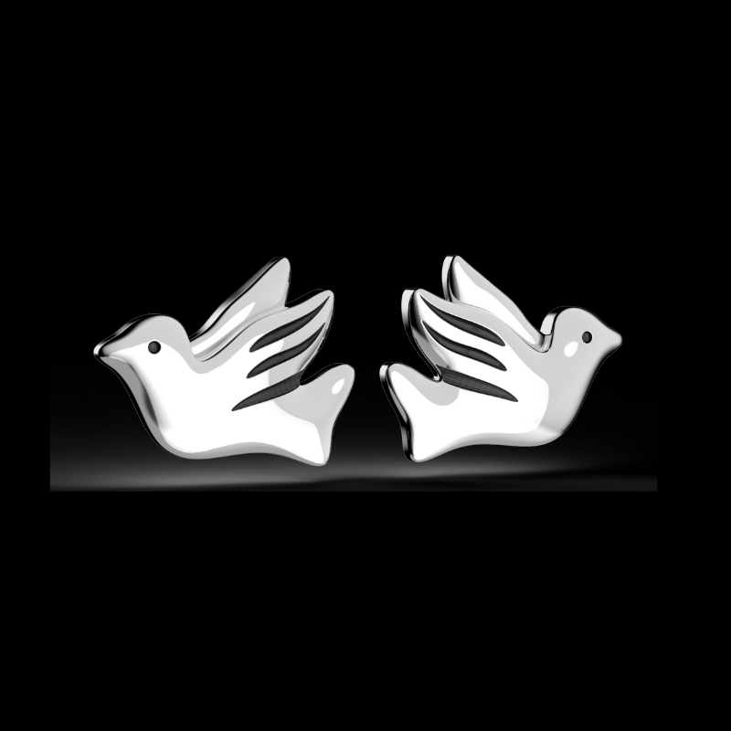 925 Sterling Silver Petite Dove Earrings