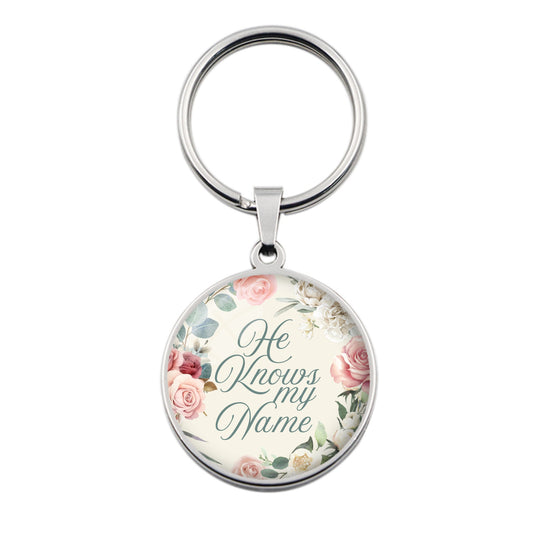 He Knows My Name Key Chain