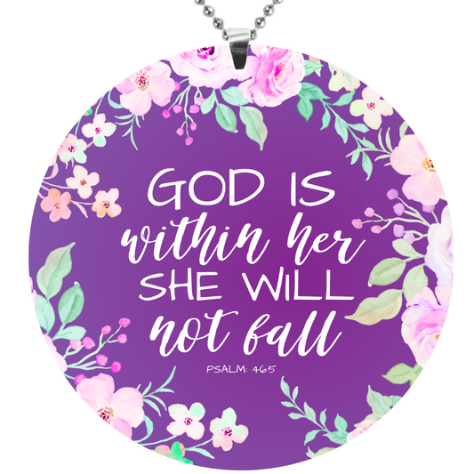 God Is Within Her Key Chain, Rearview Mirror Ornament
