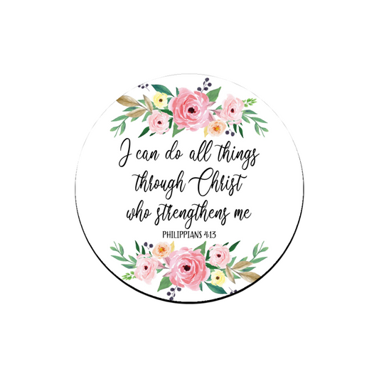 I Can Do All Things Circle Magnet 2.5"