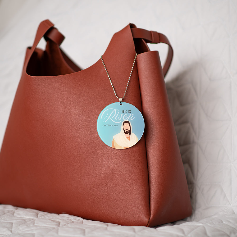 He Is Risen Key Chain, Rearview Mirror Ornament